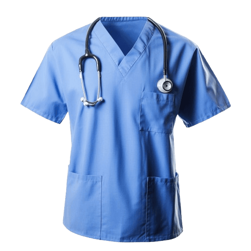 Healthcare professional in premium scrubs